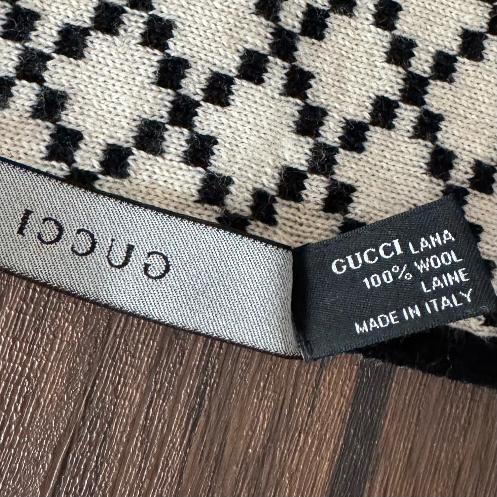 GUCCI Reversible Large Wool Scarf - Picture 3 of 4